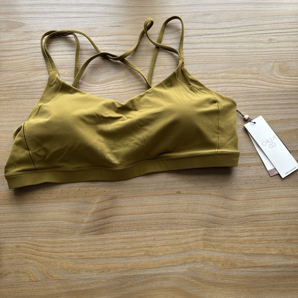 CALIA Inspire Low Support Sports Bra Olive Bronze WAX14703 XXL NEW